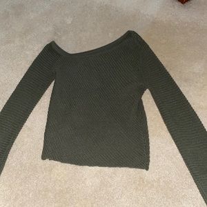 olive green sweater from express